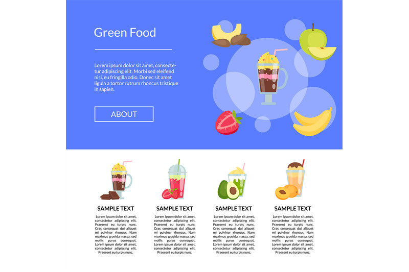 vector-flat-smoothie-landing-page-template-illustration