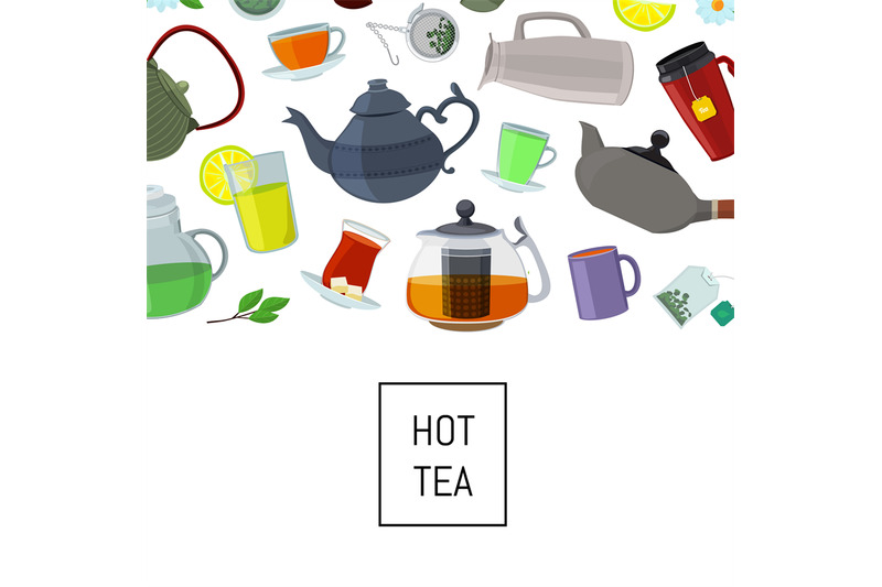 vector-cartoon-tea-kettles-and-cups-background