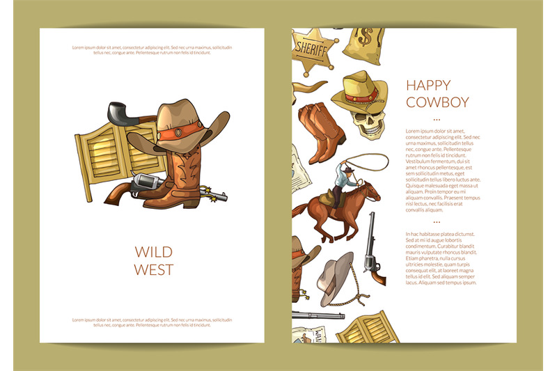 vector-hand-drawn-wild-west-cowboy-elements-card-or-flyer-template-ill