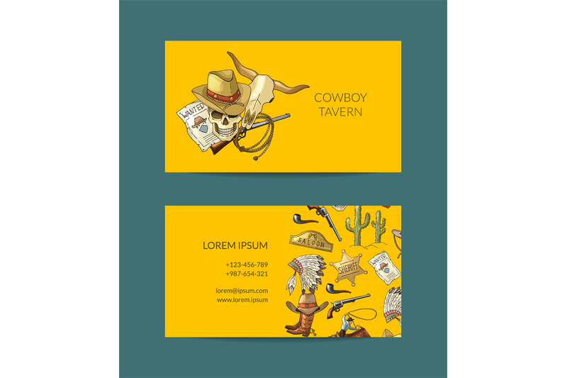vector-hand-drawn-cowboy-business-card
