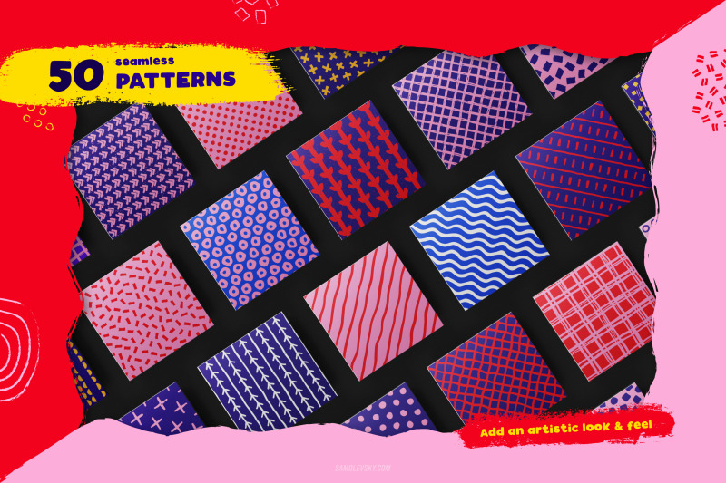 hand-drawn-seamless-patterns-shapes-amp-brushes-ultimate-bundle