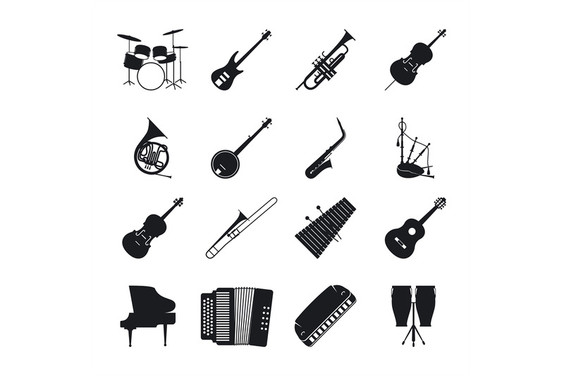 jazz-musical-instrument-silhouettes