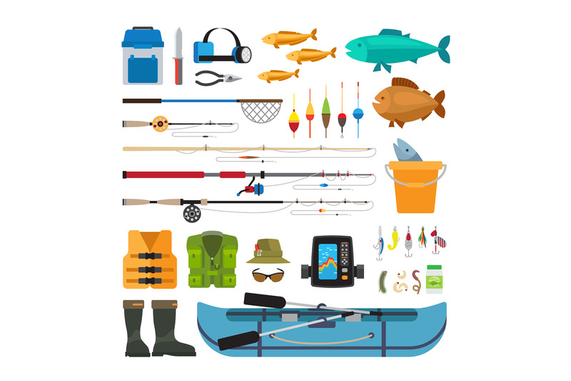 fishing-vector-flat-icons