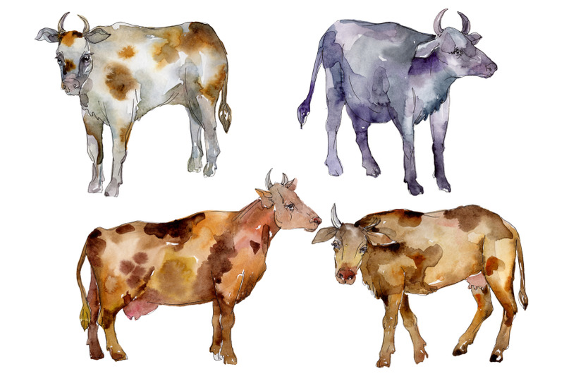 agriculture-cow-watercolor-png