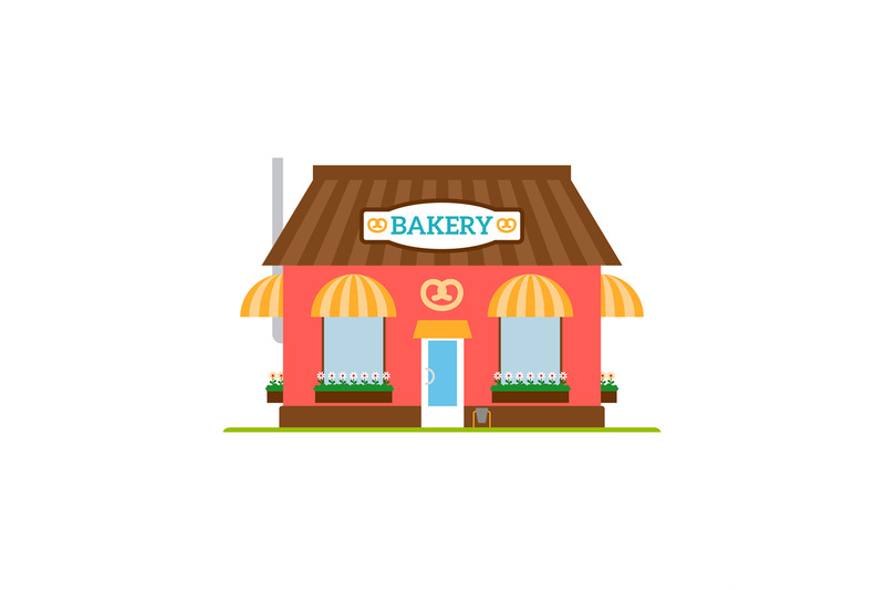 bakery-flat-style-icon-isolated-on-white