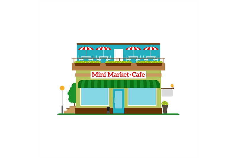 mini-market-cafe-flat-style-icon