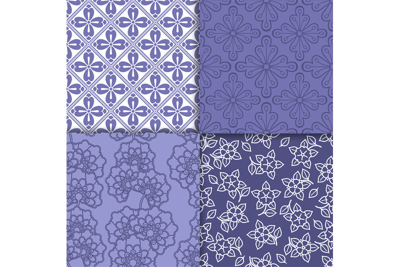 violet-and-white-floral-wallpaper-pattern-set