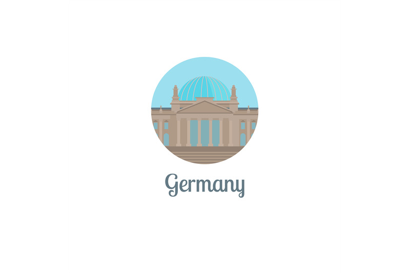 germany-landmark-isolated-round-icon