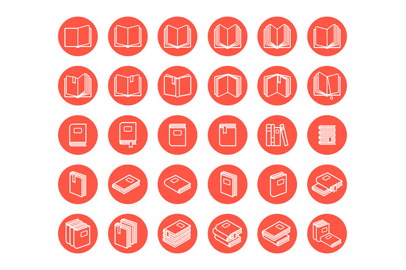 red-books-icon-set