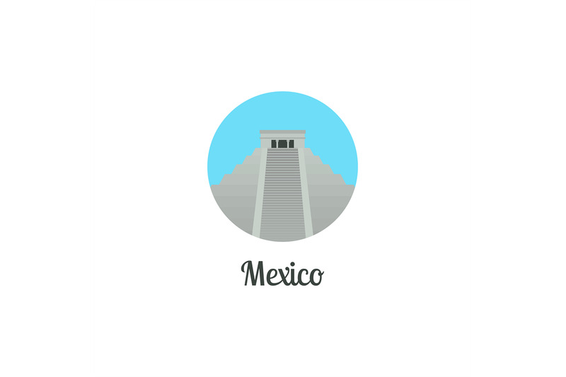 mexico-landmark-isolated-round-icon