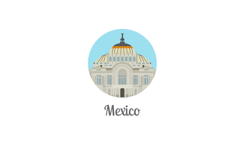 mexico-palace-landmark-isolated-round-icon