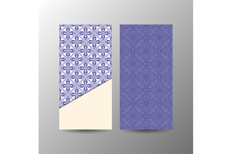 vertical-blue-floral-banner-template