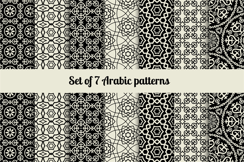 black-and-white-arabic-style-patterns