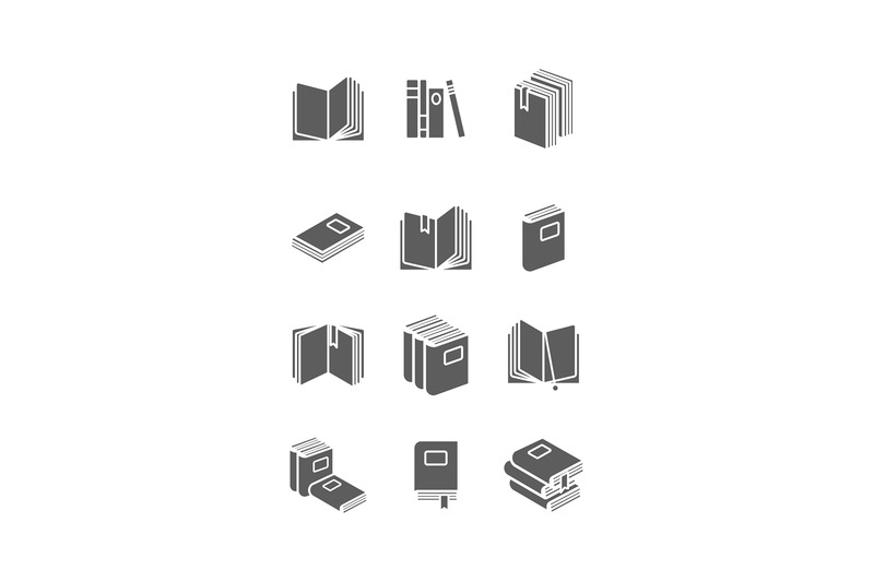 books-icon-set-for-library-design