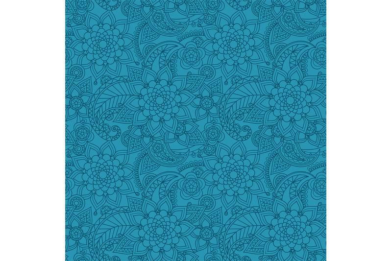 blue-arabic-paisley-pattern-with-flowers