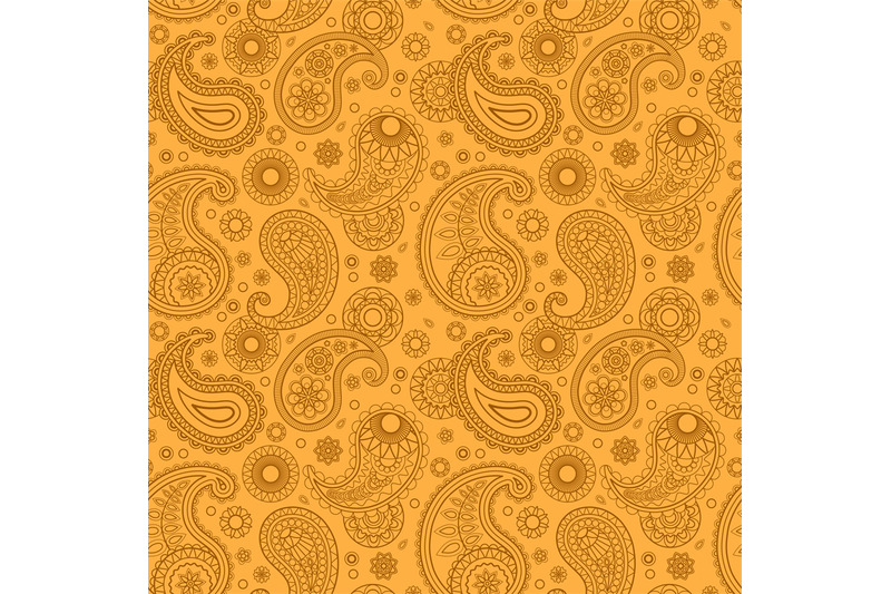 yellow-color-arabic-paisley-pattern