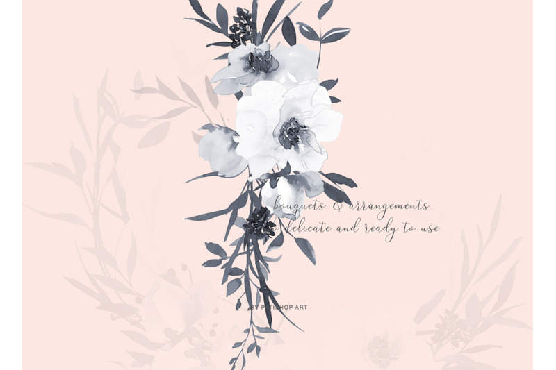 elegant-gray-amp-white-rose-bouquet-clipart
