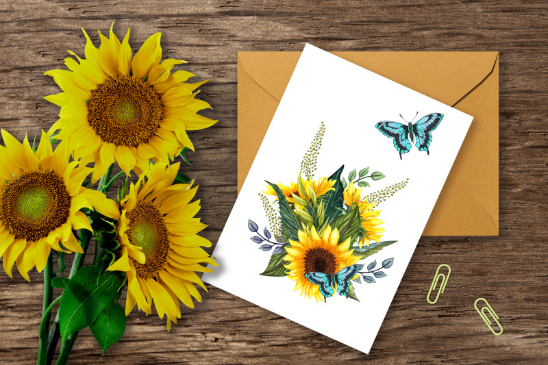 sunny-flowers-watercolor-clip-art