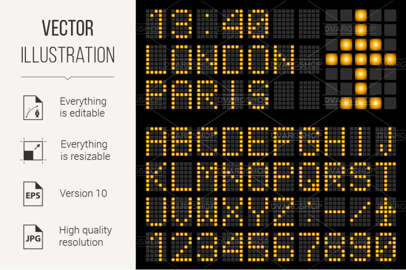 set-of-letters-on-a-mechanical-timetable