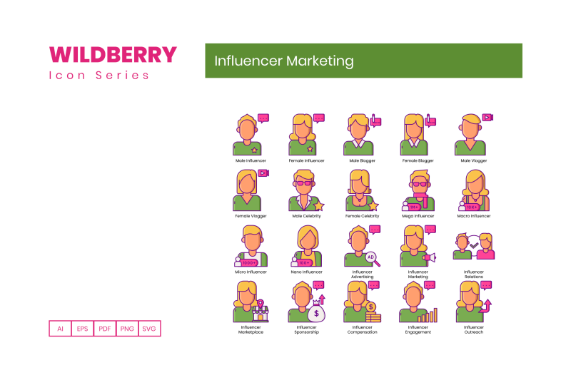 95-influencer-marketing-icons