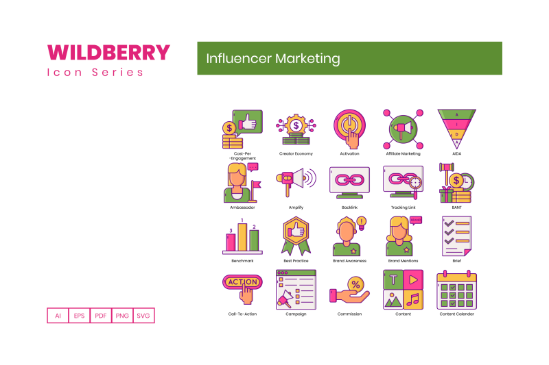 95-influencer-marketing-icons