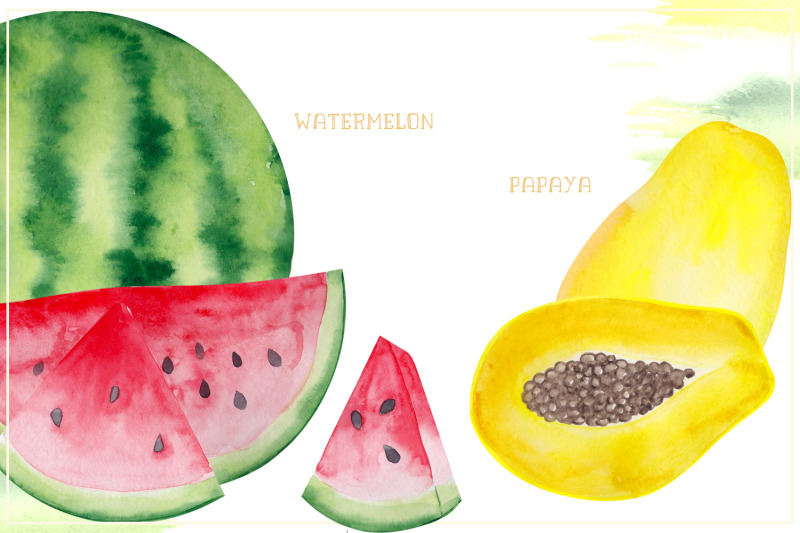 fruits-watercolor-collection