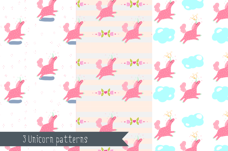 unicorns-pattern-set