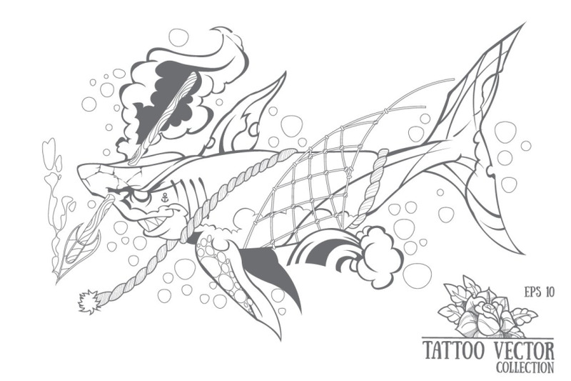 shark-tattoo-vector
