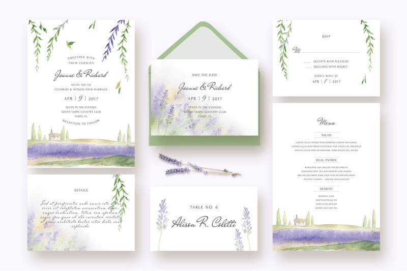 lavender-wedding-invitation-kit