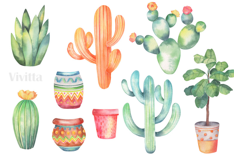 alpaca-collection-llama-cactus-watercolor-clip-art-illustration
