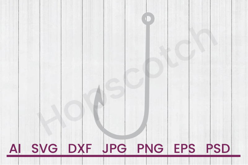 fish-hook-svg-file-dxf-file