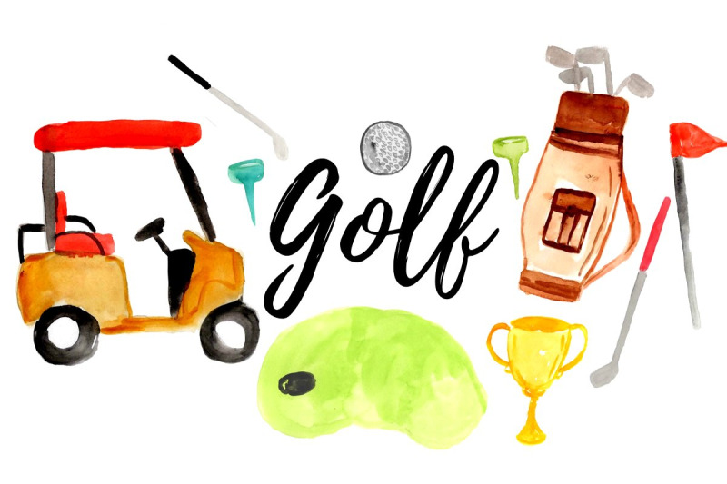 watercolor-golf-clipart