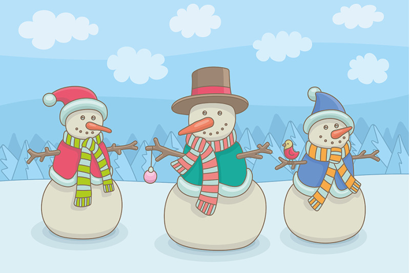 three-happy-snowmen