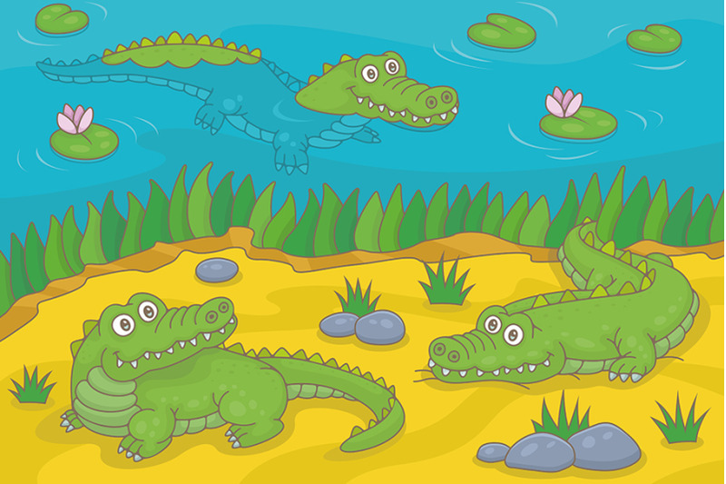 three-happy-crocodiles