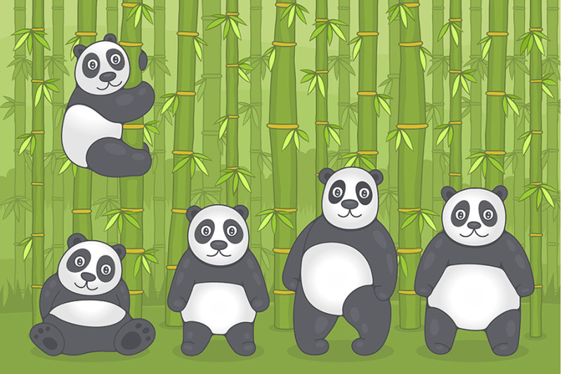 pandas-with-bamboos