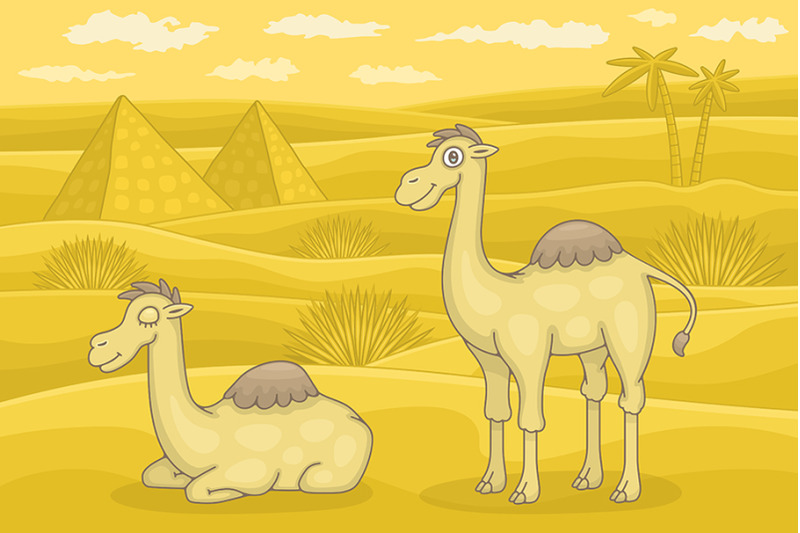 camels-in-desert