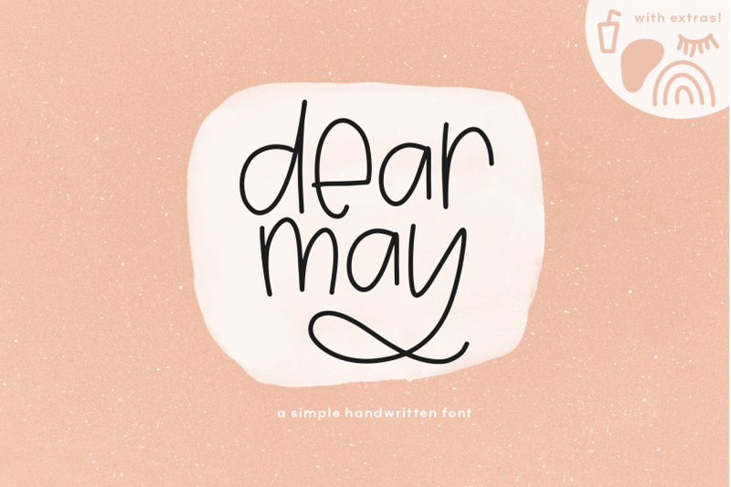 dear-may-a-fun-font-with-doodles