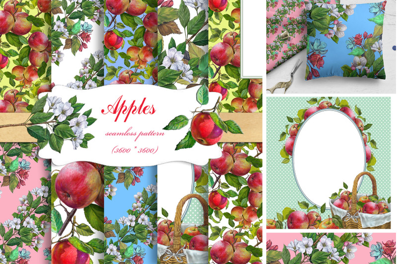 apples-seamless-patterns