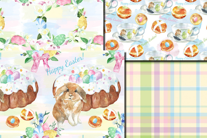watercolor-happy-easter-seamless-patterns
