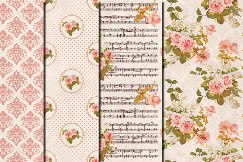 shabby-chic-pink-roses-seamless-patterns