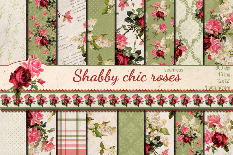 shabby-chic-pink-roses-hand-drawn-seamless-patterns