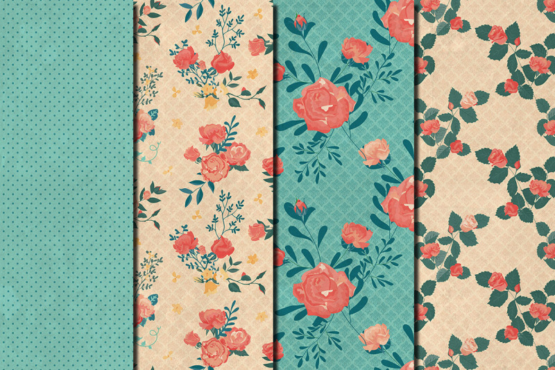 shabby-chic-roses-hand-drawn-seamless-patterns