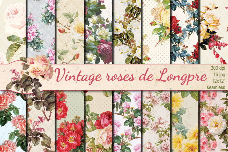 vintage-roses-de-longpre-seamless-patterns