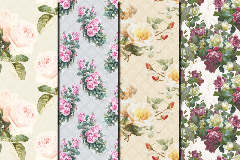 vintage-roses-de-longpre-seamless-patterns