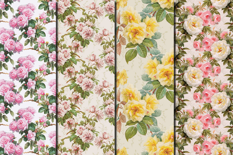 vintage-roses-de-longpre-seamless-patterns