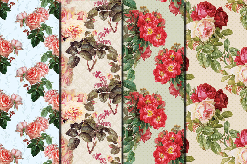 vintage-roses-de-longpre-seamless-patterns