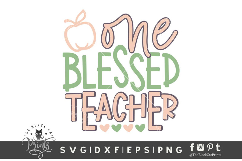 one-blessed-teacher-svg-dxf-eps-png