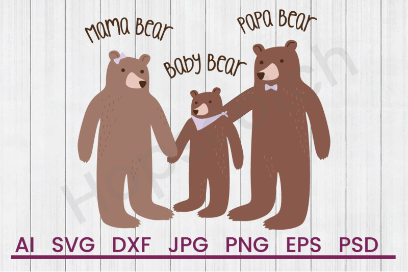a-bear-family-svg-file-dxf-file