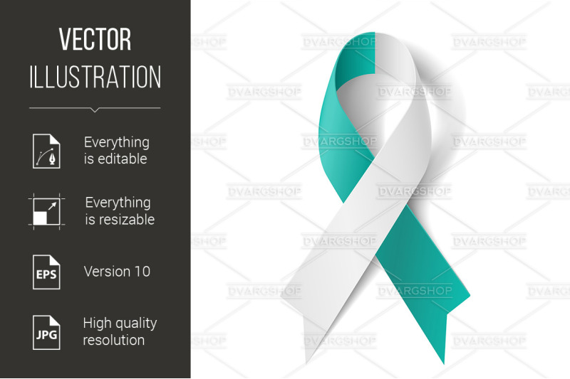 teal-and-white-ribbon