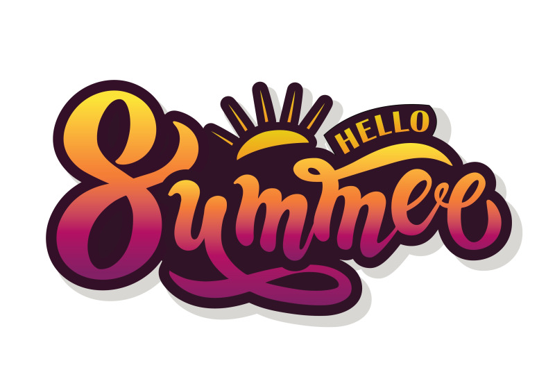 hello-summer-hand-drawn-lettering